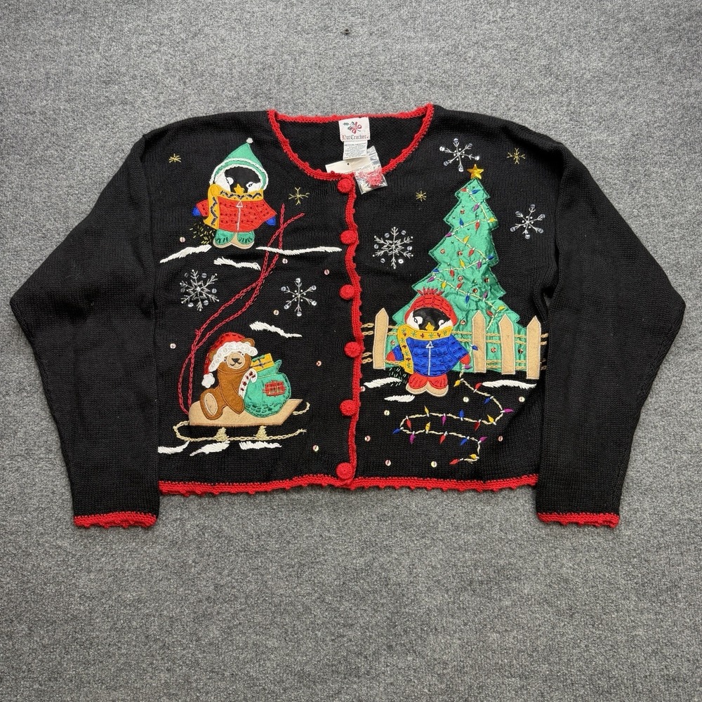 NWT Nutcracker Christmas Sweater Women's Size Medium 90s Vintage